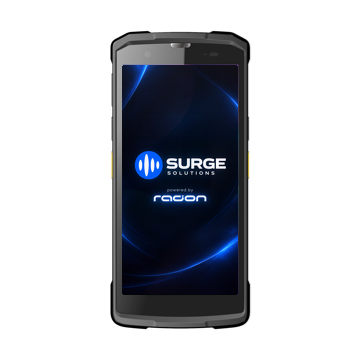 Surge R80 rugged handheld with the Surge screen artwork